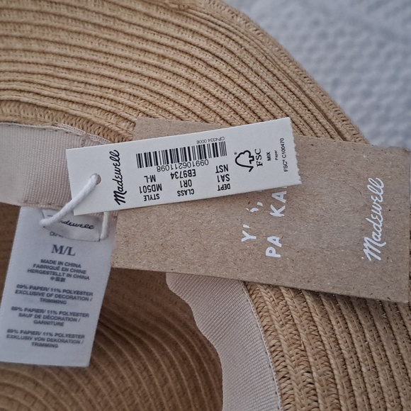 Madewell Tan Fedora with Black Band. - Picture 2 of 4